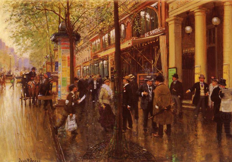 Jean Beraud Les Grands Boulevards Le Theatre Des Varietes china oil painting image